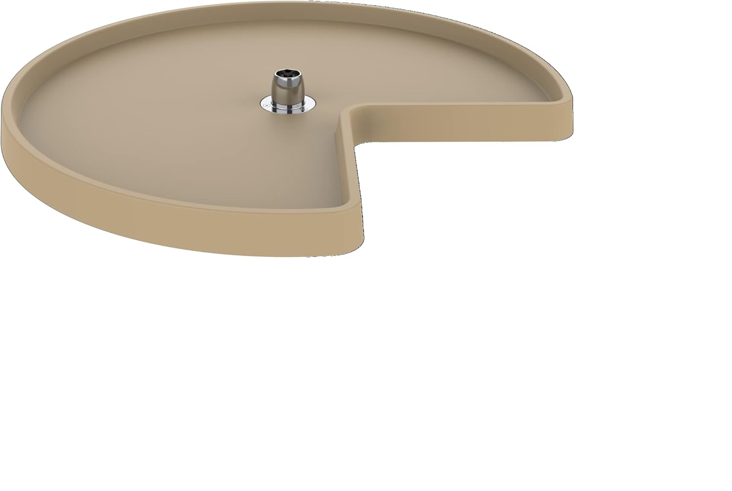 REV-A-SHELF Polymer Kidney-Shaped 1-Shelf Lazy Susan Shelf for Corner Base Cabinets (No Post Included)