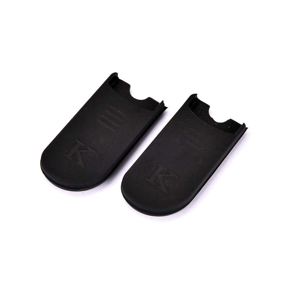 Alnicov Lot de 2 crochets de pouce pour saxophone alto, ténor, soprano en caoutchouc, avec coussin de protection, noir