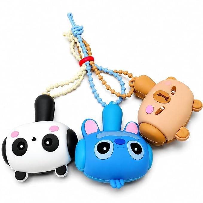 Chu-Chu Cute Cartoon Hammer Keychain with Sound for Kids, Chu-Chu Keychain, Shake Musical Beep Hammer Toy, Soft Grip Cartoon Keychain for Babies & Tod