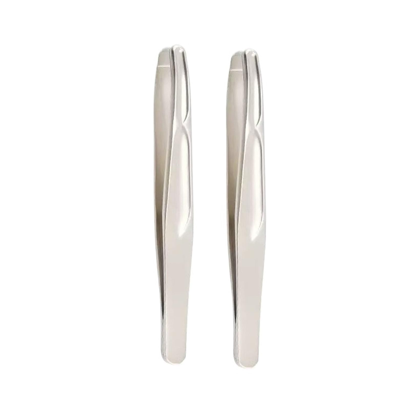 Zgxnyi Men's Gold 2 Pcs Eyebrow Tweezers Stainless Steel Round Head Tweezers Eyebrow Hair Removal Suitable For And Woman(Gold 2 Pcs)