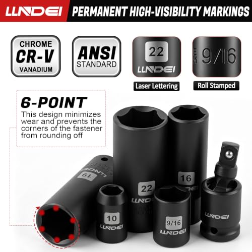 Image of 3 /8 inch Drive Socket Set, 93 Pcs Dual Wrench Kit SAE and Metric Tool Set