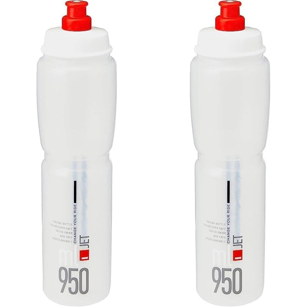 ELITEJet Water Bottle Clear Red Logo