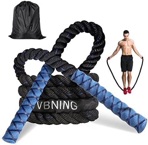 Weighted Jump Rope for Fitness 3LB - Upgraded Cozy Handle Heavy Jump Ropes for Men & Women, Workout Rope For Gym Training, Home Workouts to Improve Strength and Building Muscle
