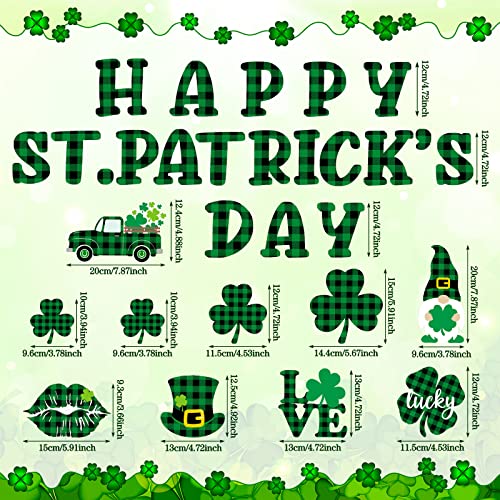 30 Pcs St Patrick's Day Garage Door Decoration Refrigerator Car Magnets Sticker Magnetic Garage Door Magnets Holiday Magnets Plaid Shamrock Magnets For Anniversary Wedding Decor Party Supplies #TOP2