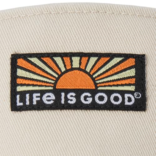 Life is Good. Retro Sunburst Updated Visor Cap, Bone, One Size2