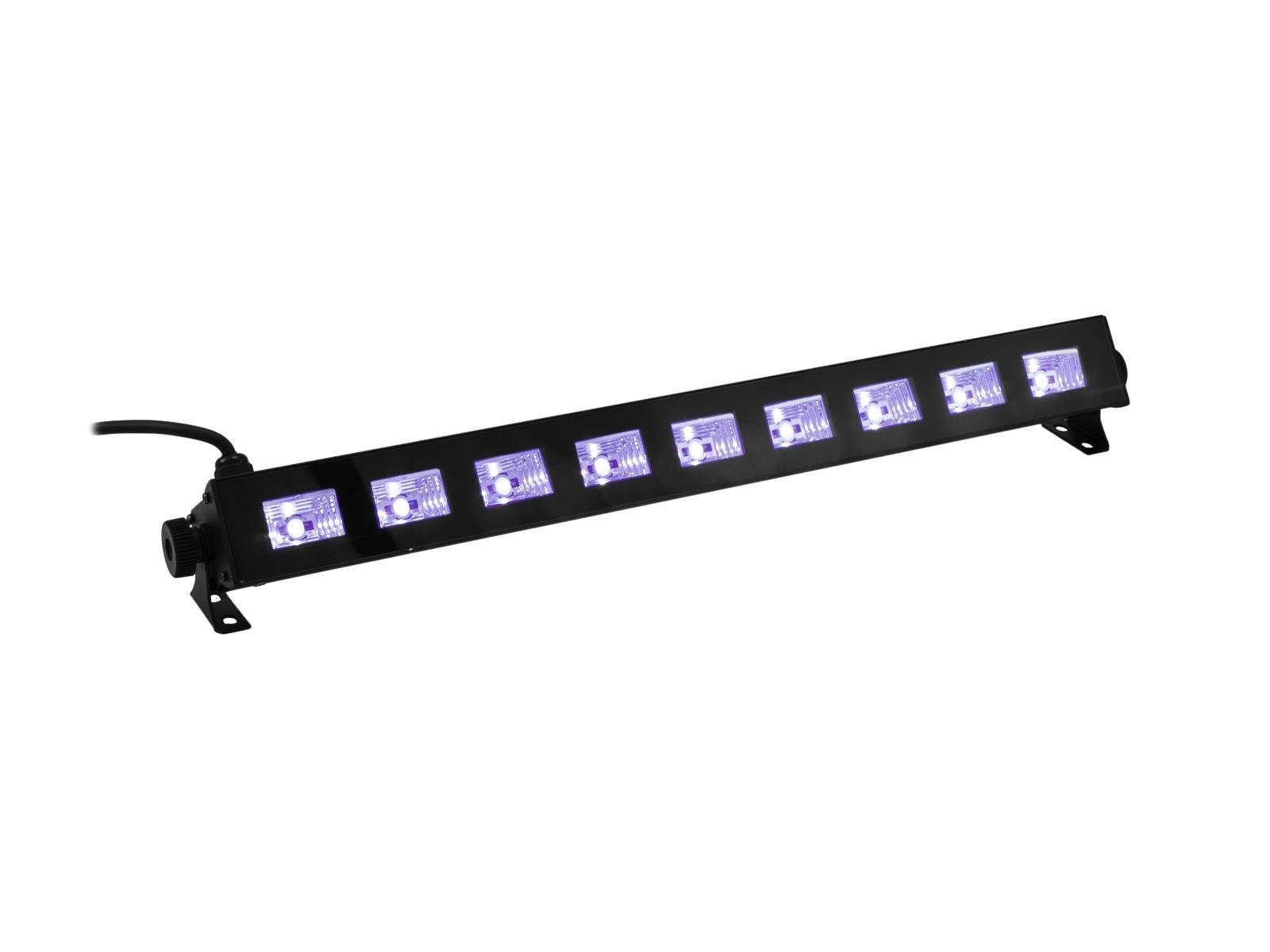 Eurolite LED Party UV Bar-9 | UV-Scheinwerfer mit 9 x 1-Watt-UV-LED | UV-Beleuchtung | UV-Röhre | Schwarzlicht-Bar | Für Partyraum, Club, Bar, Disco