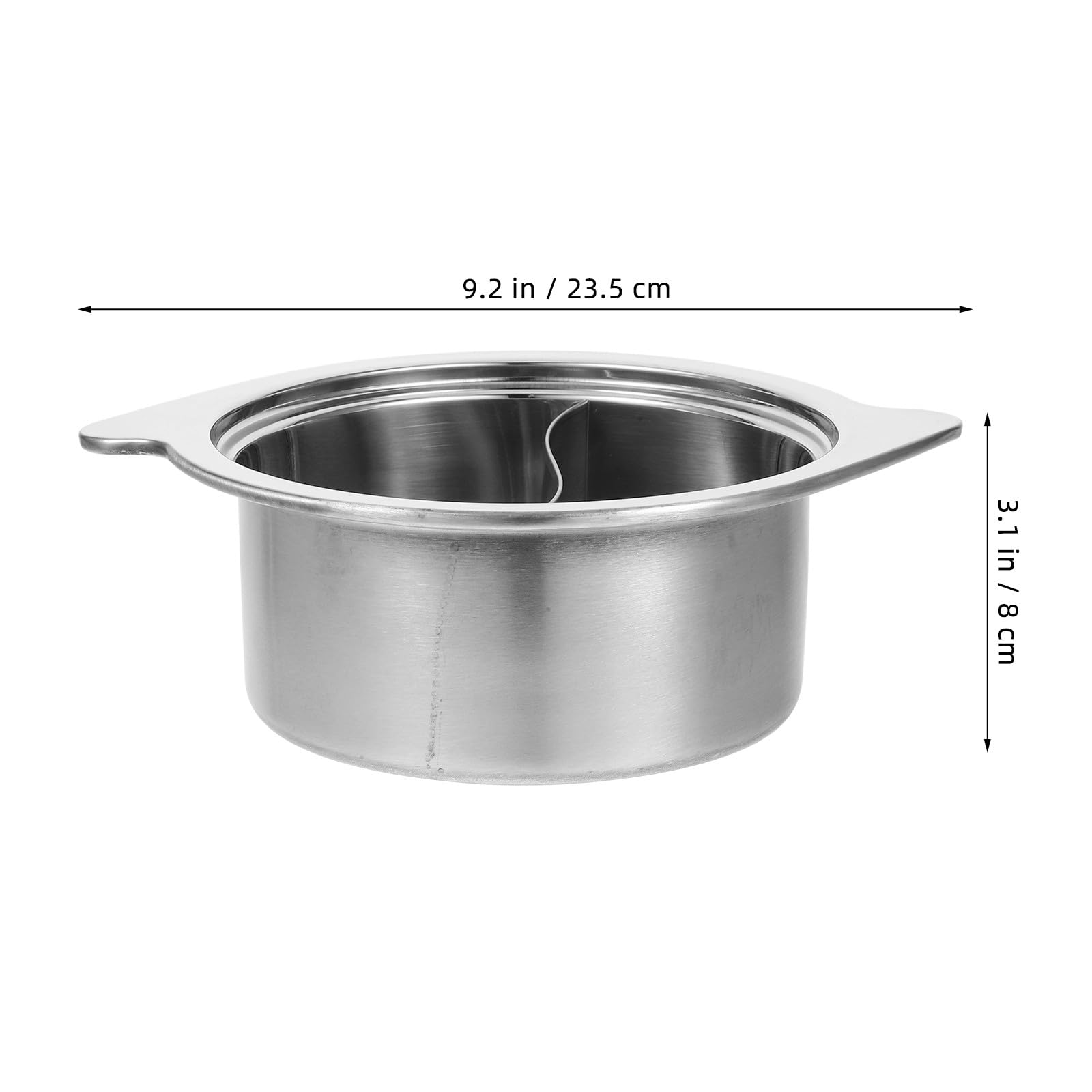 Pentola Divisa in Due Scomparti in Acciaio Inossidabile Antiruggine, Multi-Functional Pot per Cottura Doppia su Piano Induzione, Resistente e Riutilizzabile