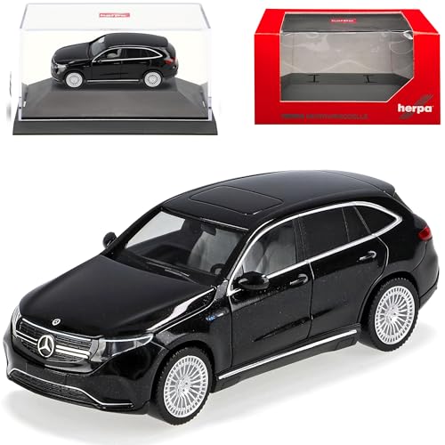 Mercedes-B EQC AMG N293 SUV AMG Schwarz Metallic Ab 2019 mit Sockel und Vitrine H0 1/87 Herpa Modell Auto Mercedes-B EQC AMG N293 SUV AMG Schwarz Metallic Ab 2019 mit Sockel und Vitrine H0 1/87 Herpa Modell Auto