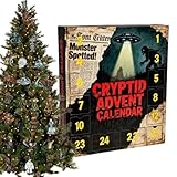 Countdown-Kalender 2025, Kryptiden-Anhänger 2025, Paranormale Spielzeug-Anhänger, Weihnachtskalender, für Kinder, Teenager, Geburtstag, Eingang, Party, Tür, Fenster, Büro, Autogeschäfte