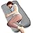 MOON PINE Pregnancy Pillow, U Shaped Full Body Pillow for Maternity Support, Sleeping Pillow with Cover for Pregnant Women (Cooling Grey)