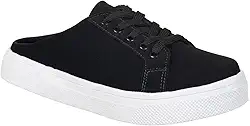 Tenis Mule Sem Calcanhar Calce Facil Florido Preto Branco Confortavel