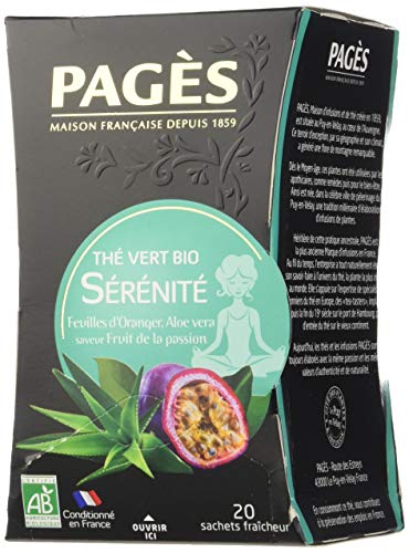 Pagès Thé Vert Sérénité Bio - boîte De 20 Sachets