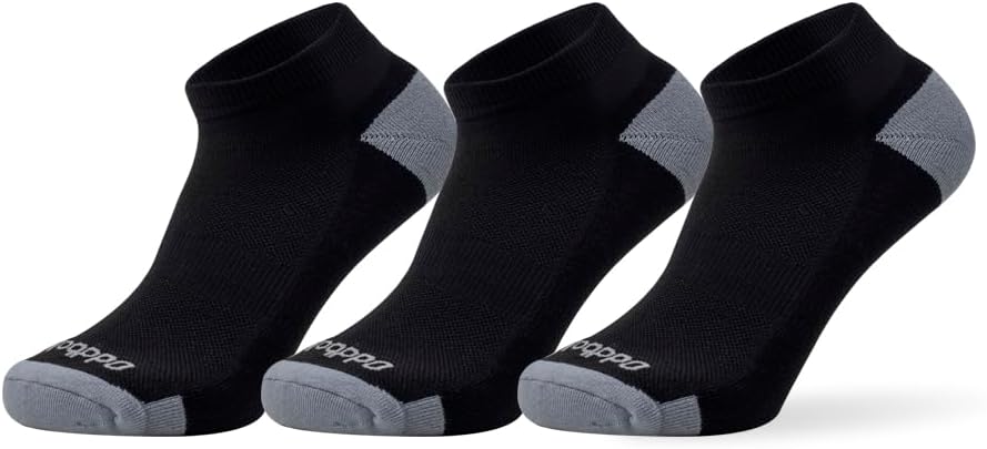 Oddball Men's Performance Running Socks – XXL Size 15–18 – 3-Pack Cushioned, CoolDry Quarter Socks for Big Feet Comfort