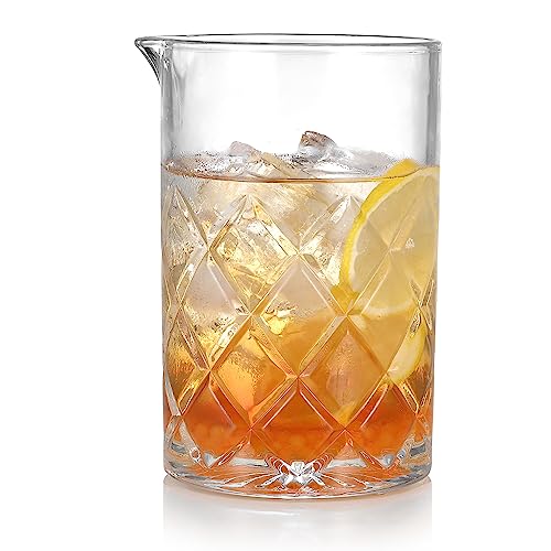 Comparison: Best Cocktail Mixing Glasses 11 Etens Cocktail Mixing Glass Bartender | 24oz Crystal Bar Stirring Glass | Old Fashioned Cocktail Beaker | Clear Drinks Stirred Pitcher Professional Whiskey Barware Bartending Mixer