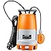 FUXTEC Teichpumpe FX-TP1750 Schmutzwasserpumpe Tauchpumpe 750 Watt, max. 12000 l/h, max. 7 m Förderhöhe, Fremdkörper bis 30 mm, stufenloser Schwimmerschalter