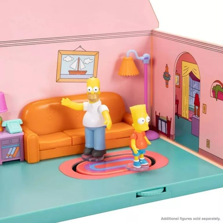 Miniatura 5 de Jakks Pacific The Simpsons Diorama Figuras familiares Juego de sala de estar con efectos interactivos, a partir de 4 años