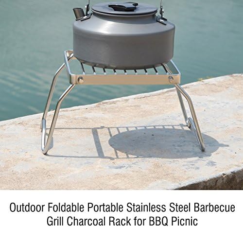 Barbecue Grill, Portable Foldable Lightweight Charcoal Grill for Camping Hiking Picnic image 5