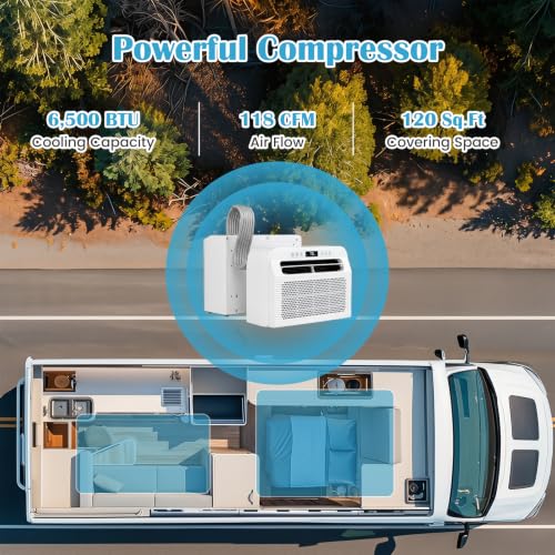 COSTWAY RV Window Air Conditioner 6500 BTU