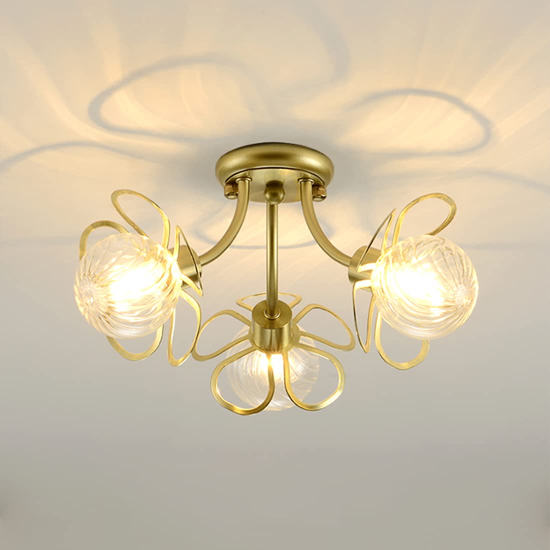 Amazon.com: JIQHOHX 3-Light Semi Flush Mount Ceiling Light