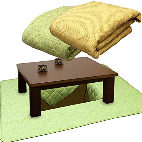 メーカー直販 掘りごたつ用 刺し子織りこたつ下敷き(刺子織こたつ敷き布団) 大判長方形 190×290cm(穴部分90×150cm) グリーン