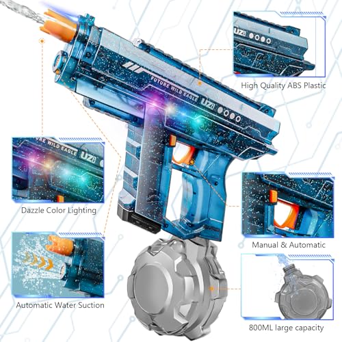 Pistolet à eau mode automatique et manuel 800 ml jouet d'extérieur polyvalent - 6