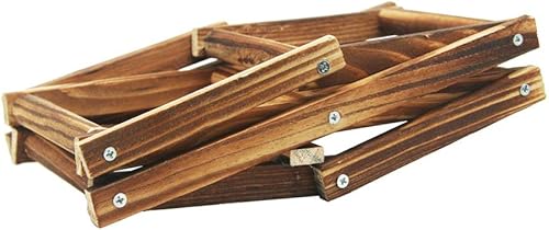 Miniatura 2 de Soporte plegable de madera para botellas de vino, estantes de vino naturales para despensa, 2 ranuras para 3 botellas, estante de vino