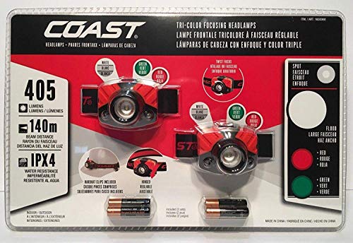 Coast Tri-color Focusing Headlamps FL74, Set of 2 - NEW