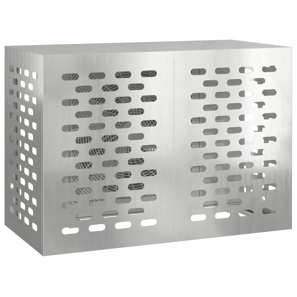 Vidaxl Galvanisedsteel Air Conditioner Cover Silver 100 X 50 X 70 Cm Galvanised Steel, Air Conditioner Cover, Garden Appliance Shield, Winter Protection, Rectangular Outdoor Accessory, Durable Weatherproof Design