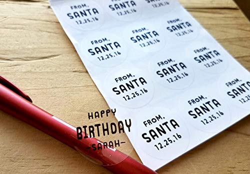 36 Circle Clear Transparent Labels - Circular Waterproof Name Stickers- Daycare Labels- School Labels