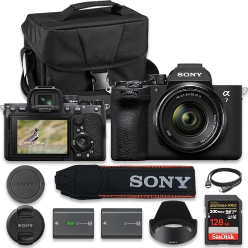 Image of Sony Alpha 7 V Full-Frame Hybrid Mirrorless Camera: 30fps Blackout-Free Shooting, AI Autofocus + Sony - FE 28-70mm f /3.5-5.6 OSS Interchangable Standard Zoom Lens (Value Bundle)