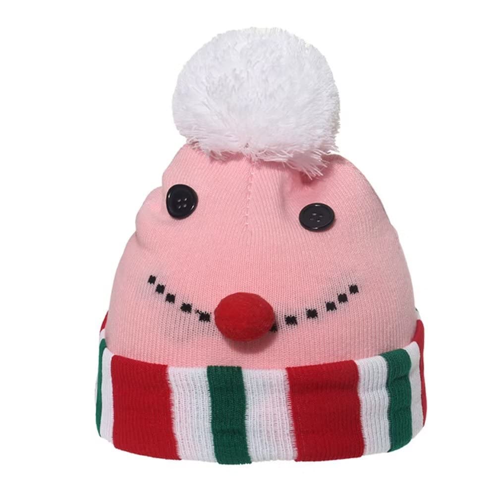 Beanie Hat,Winter Hats Christmas Cap Party Hats for Boys and Girls Children Knitted Hats,5 Pcs Pom Pom Hat