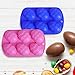 HomyPlaza 2 Pack Easter Silicone Mold Sets, Non-stick Easter Egg Shaped Silicone Cake Mold Chocolate Mold DIY Baking Moulds for Easter Party