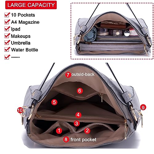 Image of Women Large Crossbody Bags Ladies Satchel Shoulder Handbags Purse and Wallet Set for Women Totes Hobo Purses