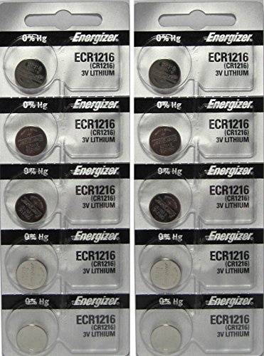 10 CR1216 Energizer Watch Batteries Lithium Zero Mercury Battery Cell