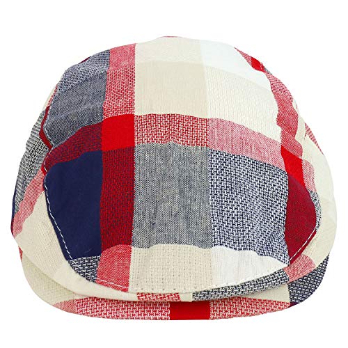 Armycrew Toddler Child's Cool Summer Plaid Ivy Cap with Elastic Back2