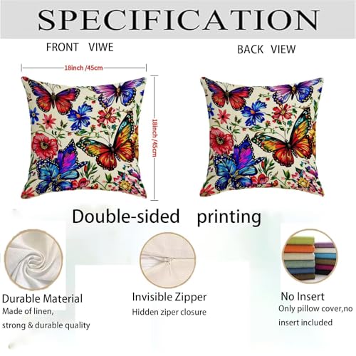 Housse coussin 75x75cm double face avec fermeture éclair invisible