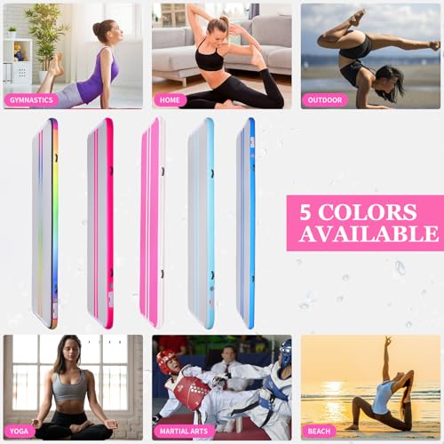 ROMELANDS Inflatable Air Gymnastics Mat, 10ft Tumble Track Tumbling Mats with Electric Air Pump for Home/Gym/Training/Cheerleading/Beach/Park/Yoga/Water by ROMELANDS - Used condition - Image 6