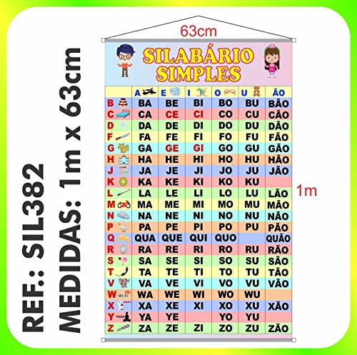 Material De Apoio Pedagógico Silabário Simples Cores Sil382