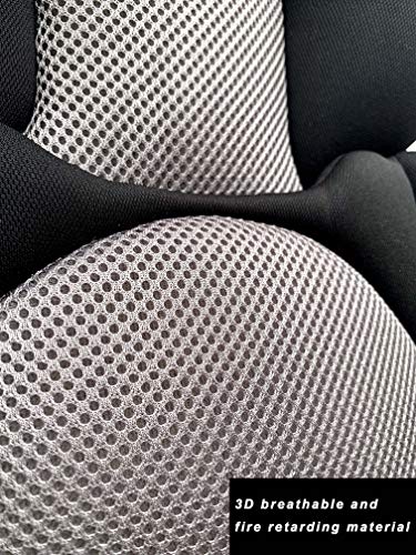 Storchenbeck Babyautositz kissen Autositz-Einsatz Sitzauflagen Universal für Kinderwagen Autositz Hochstuh (schwarz)