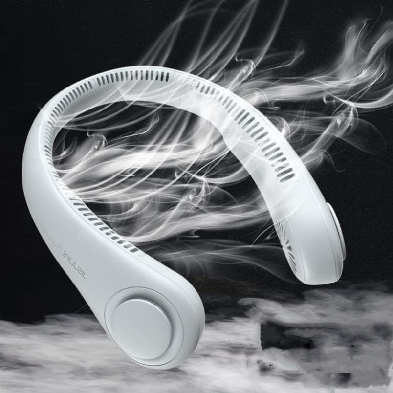 Neck Fan, Portable Neck Fan Hands Free Bladeless Personal Fan, Hands Free Bladeless Fan, Wearable Cooling Neck Fan,3 Speeds Neck Fans for Women, Kids, Travel, Sport, Office,Green