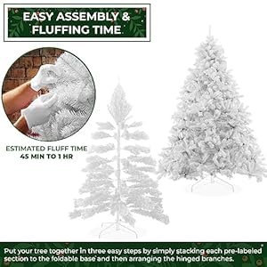 Casafield6ftwhitespruceartificialholidaychristmastreewithsturdymetalstand Urban Country Home Decor Casafield 6ft white spruce artificial holiday christmas tree with sturdy metal stand urban country home decor