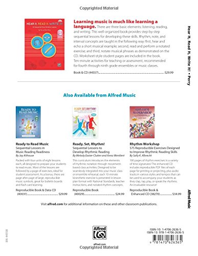Hear It, Read It, Write It!: 30 Sequential Music Dictation Lessons, Book & CD - Image 2