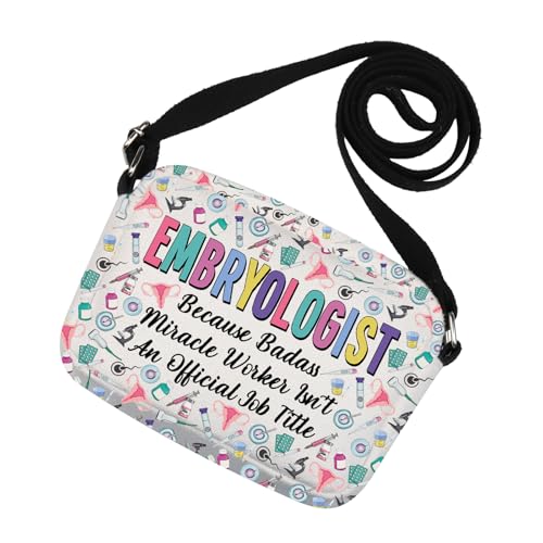 MNIGIU Funny Embryologist Gift Embryology Crossbody Bag for Fertility Specialist IVF Nurse