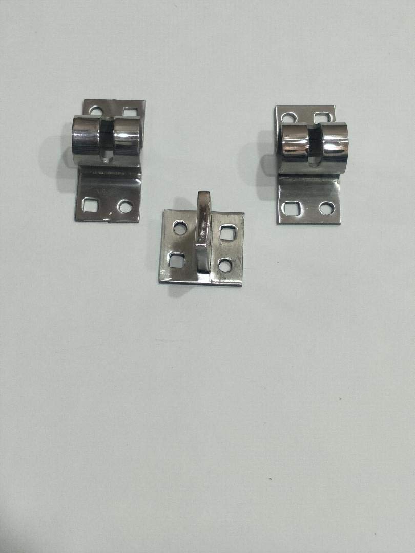 SANJARI 19MM Rod X 5MM Door Kit Set (1 Aldrop (5MMX19MM), 1 Latch(10 INCH), 2 Handles (8 INCH), 1 Tower Bolt (6 INCHX10MM) and 1 Door Stopper(Heavy) 1
