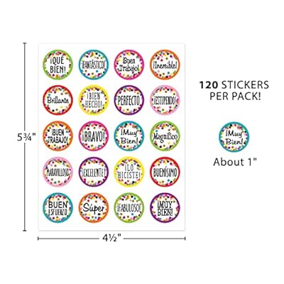 Confetti Spanish Stickers