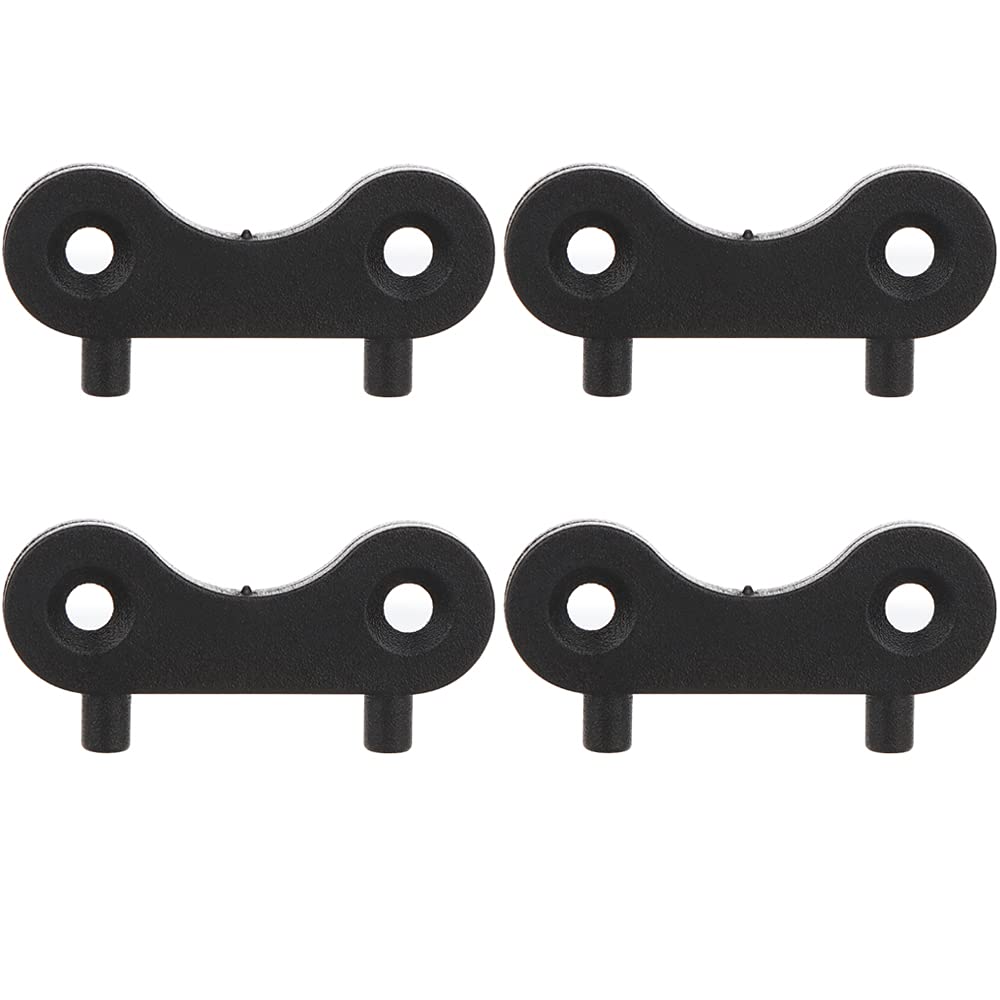 VTurboWay 4 Pcs Boat Deck Fill Plate Key, Tank Deck Filler Spare Key, Marine Grade Nylon, Water Fuel Tank Deck Fill Filler Spare Key for Marine Boat Yacht, Black