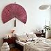 ChumDecor Fan Wall Decor,Large Bamboo Fan Wall Art for Boho Hanging Headboard,Decorative Folding Fan for Over Bed Decorations, (Pink, 31inch)