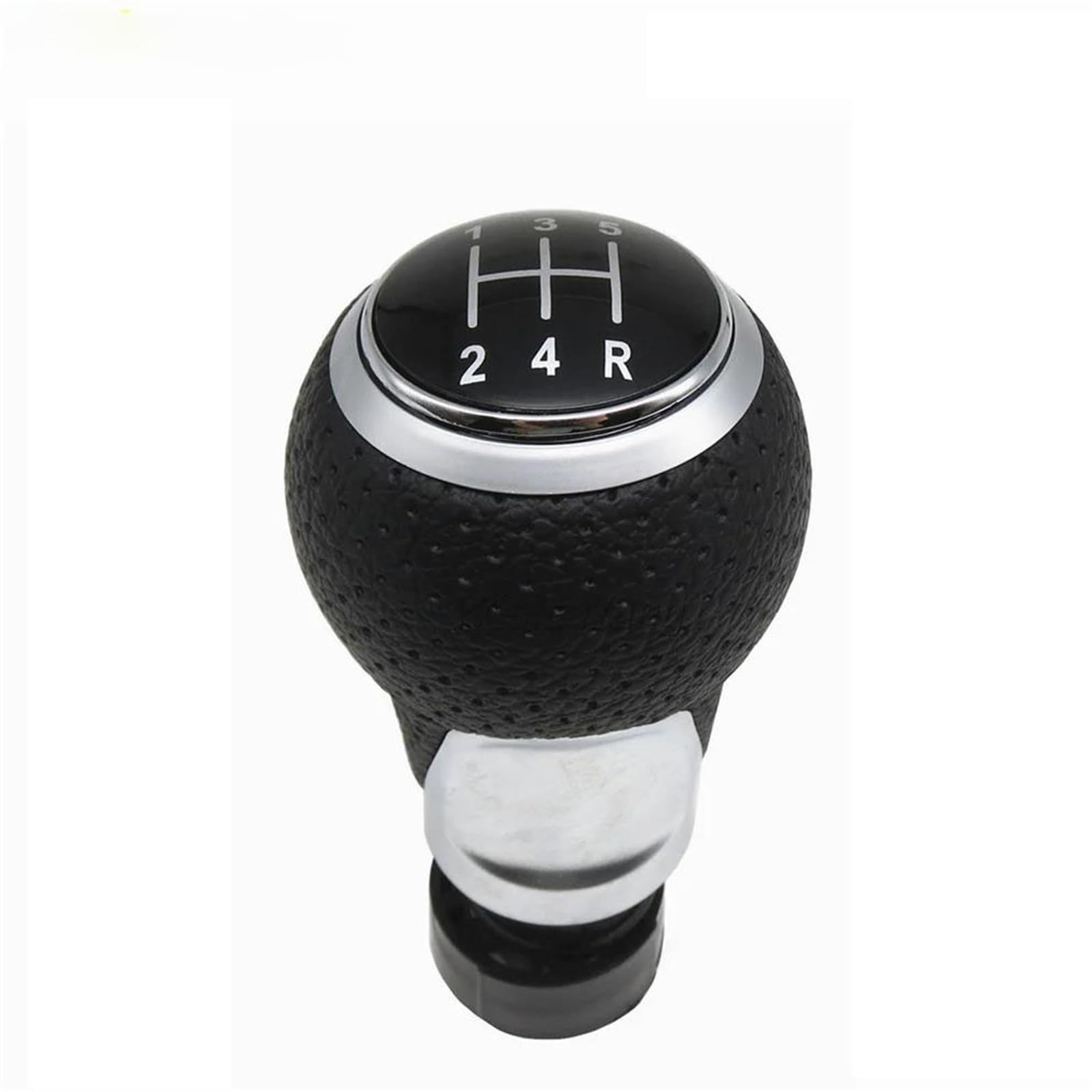 Fsozdbbpl 5 Speed 13524R Silver Automotive Parts For A4 B6 B7 B8 A6 S4 8K A5 8T Q5 8R S Line For Ibiza 6J For Seat Leon Mk1 For Passat Golf Mk4 Leather Shifter Car Gear Shift Knob 12Mm 5/6 Speed Handle(5 Speed 13524R Silver)