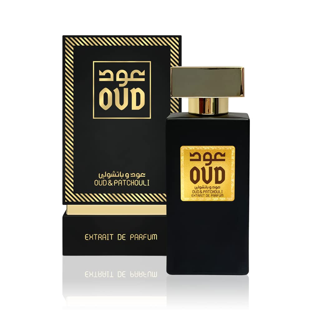 OUDLUXOud Extrait De Parfum - Oud & Patchouli 50ml | Luxurious Oud & Patchouli Perfume for Men & Women | Long-Lasting Scent | Amber, Musk, Raspberry | Gift for Men & Women | عطر نسائي و رجالي