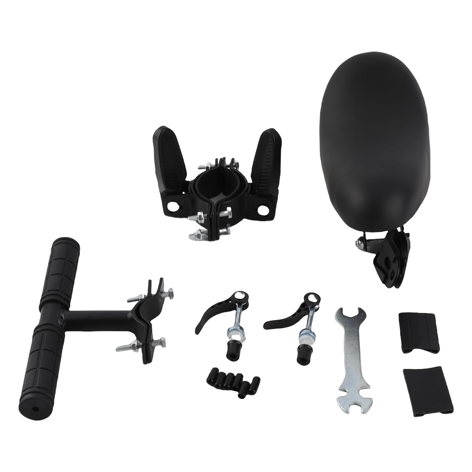 Seggiolino Bici per Bambini, Seggiolino Bici per Bambini Montato Anteriormente con Angolo Regolabile, Pedali Pieghevoli, Manubrio di Sicurezza per Bambini da 1 a 5 Anni,